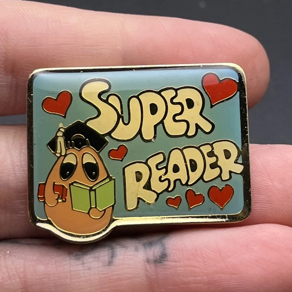 Super Reader Award Cute Lapel Hat Pin‎